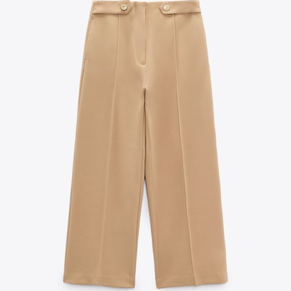 Zara Wide Leg Pintuck Pants - Picture 6 of 14